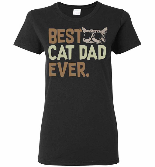 Inktee Store - Best Cat Dad Ever Women'S T-Shirt Image