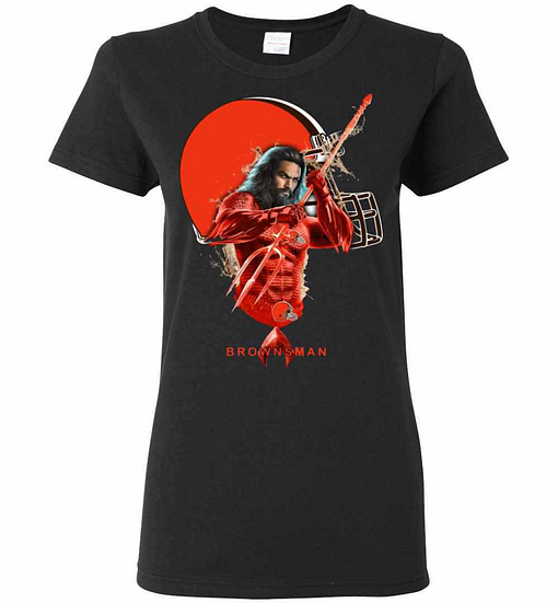 Inktee Store - Brownsman Aquaman And Browns Football Team Women'S T-Shirt Image