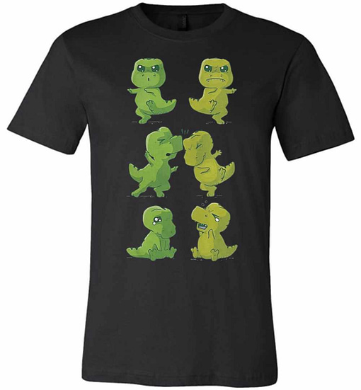 Inktee Store - Dinosaurs T-Rex Fusion Dance Premium T-Shirt Image