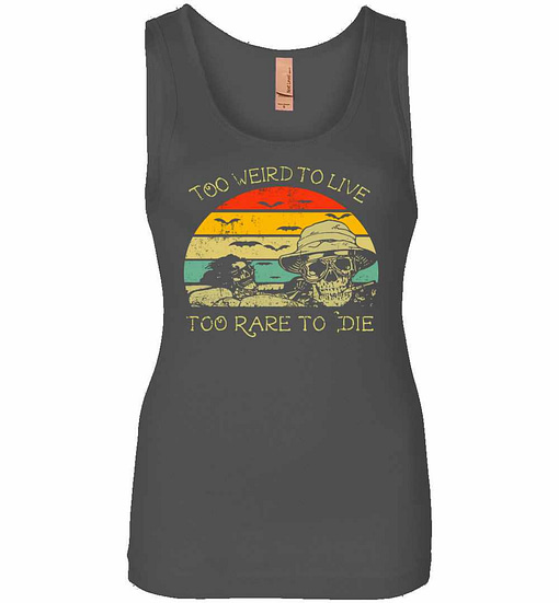 Inktee Store - Vintage Too Weird To Live Too Rare To Die Women Jersey Tank Top Image
