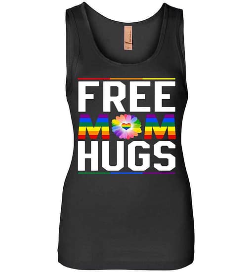 Inktee Store - Free Mom Hugs Pride Lgbt Women Jersey Tank Top Image