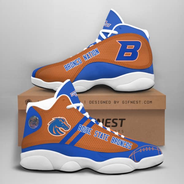 Boise State Broncos Custom No32 Air Jordan Shoes