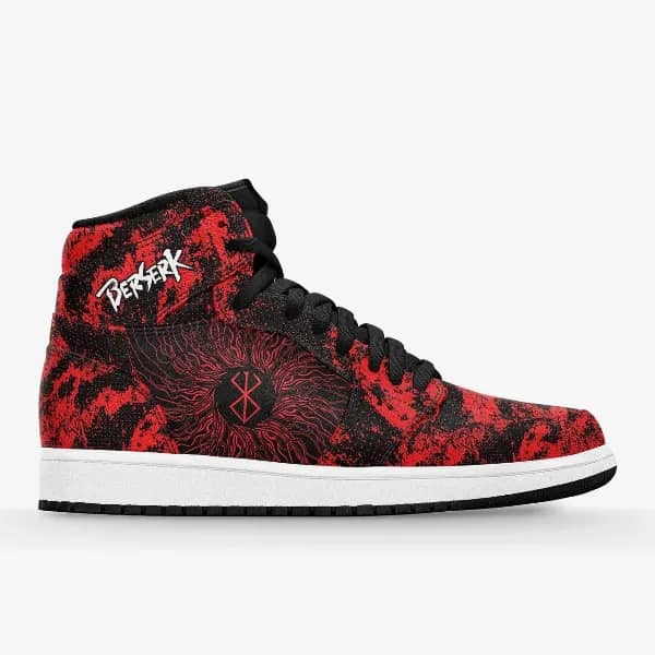 Inktee Store - Berserk Blood Splatter Custom Air Jordans Shoes Image