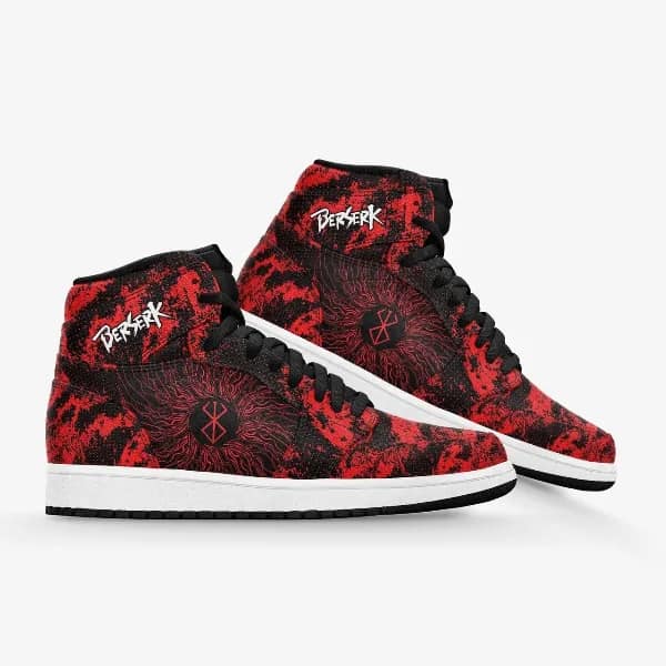 Inktee Store - Berserk Blood Splatter Custom Air Jordans Shoes Image