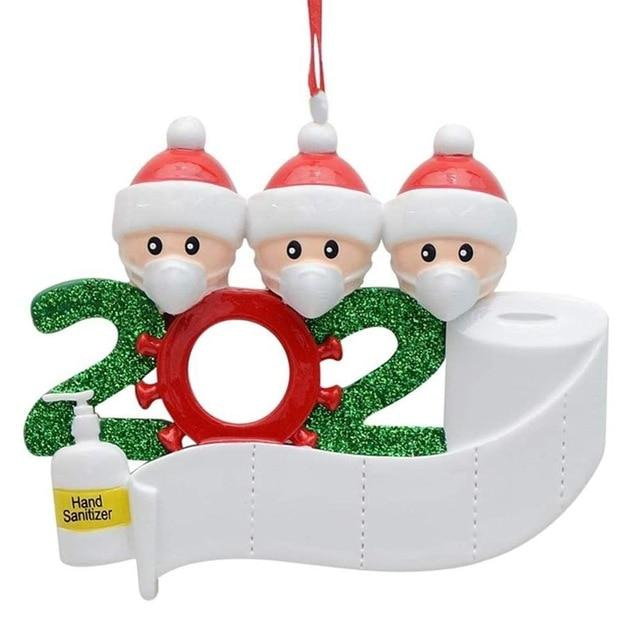 2020 Commemorative Christmas Tree Ornament Family Of 3 Personalized Gifts