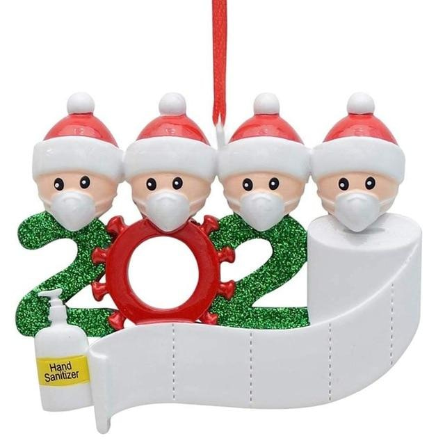 2020 Commemorative Christmas Tree Ornament Family Of 4 Personalized Gifts