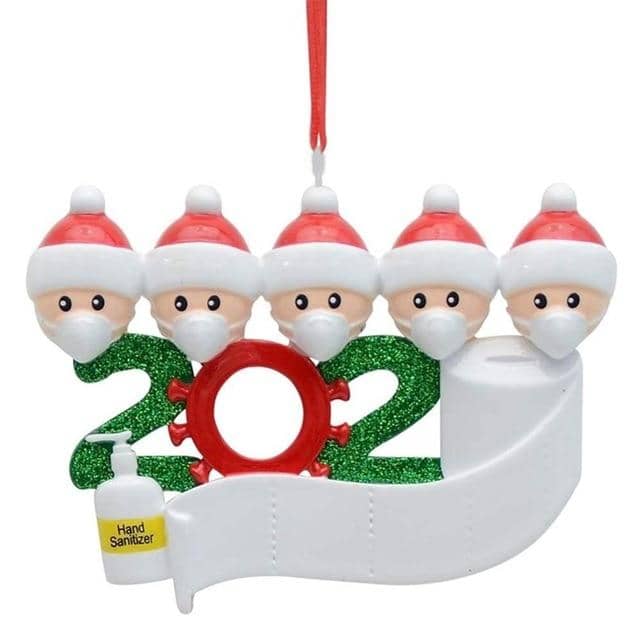 2020 Commemorative Christmas Tree Ornament Family Of 5 Personalized Gifts