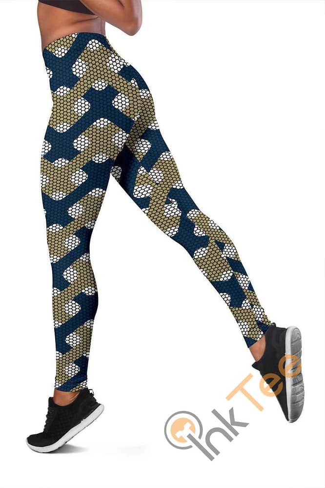Inktee Store - Georgia Tech Yellow Jackets Inspired Liberty Gold 3D All Over Print For Yoga Fitness Fashion Women'S Leggings Image