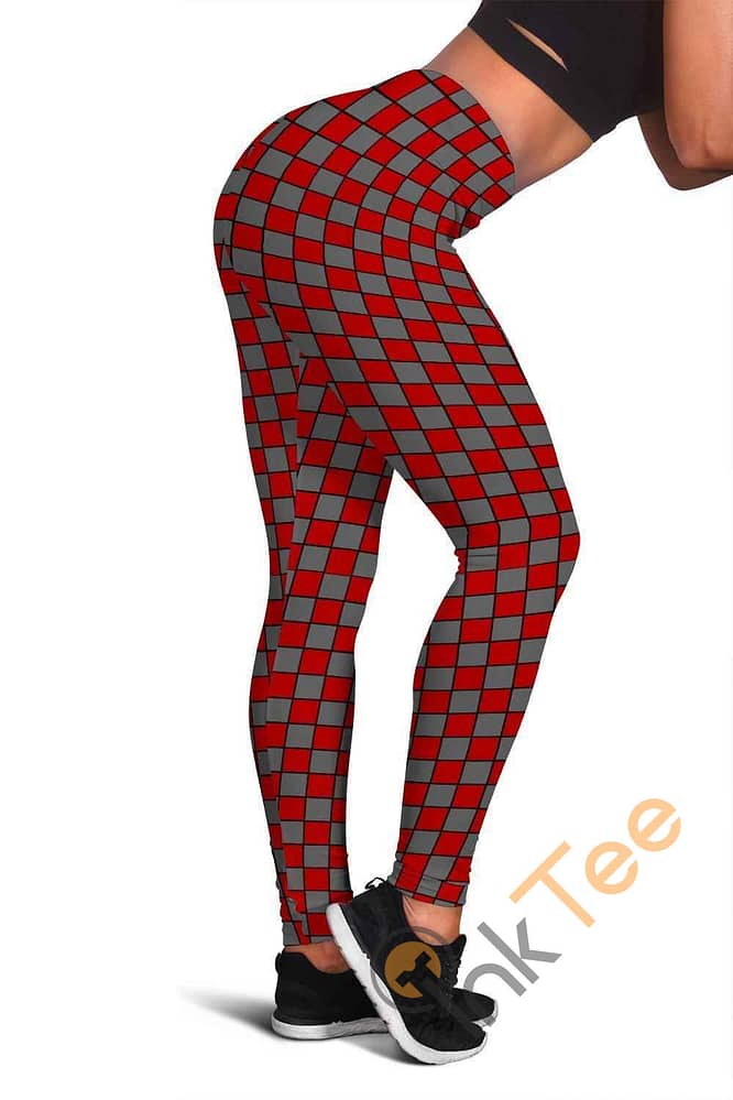 Inktee Store - Ohio State Buckeyes Fan Inspired 3D All Over Print For Yoga Fitness Checkers Women'S Leggings Image