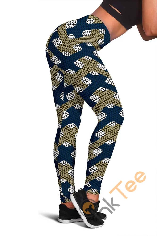 Georgia Tech Yellow Jackets Inspired Liberty Gold 3D All Over Print For Yoga Fitness Fashion Women's Leggings