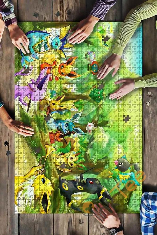 Eevee Pokemon Jungle Jigsaw Puzzle