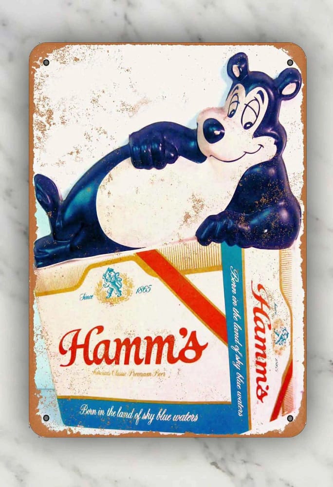 Retro Personalized Decor Hamm's Beer Metal Sign