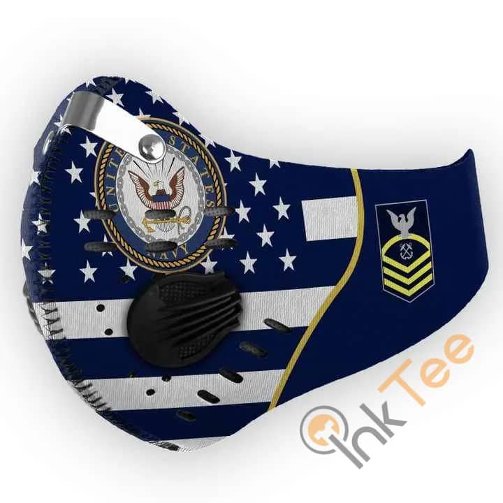 Us Navy Chief Petty Officer Filter Activated Carbon Pm 2.5 Face Mask