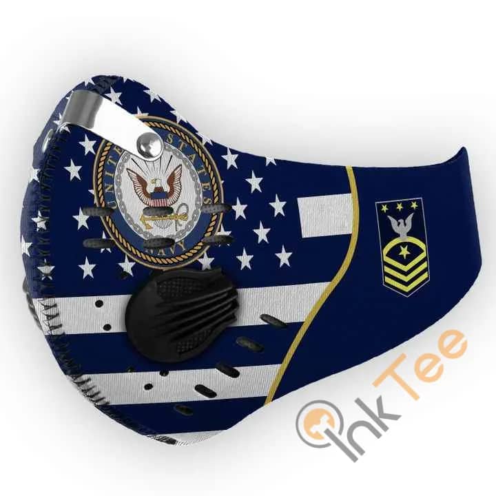 Us Navy Master Chief Petty Officer Of The Navy Filter Activated Carbon Pm 2.5 Face Mask