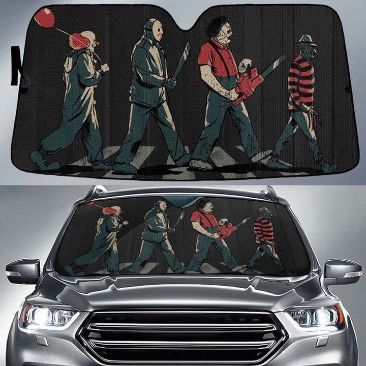 Michael Myers Freddy Krueger Jason Voorhees Leatherface Halloween Special Gift For Snoopy Fans No 492 Auto Sun Shade