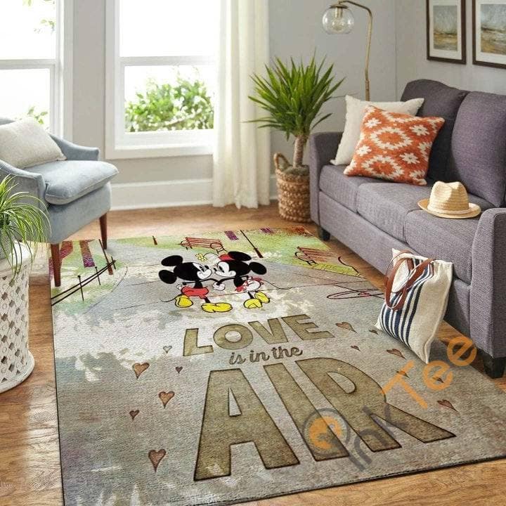 Mickey And Minnie Mouse Living Room Gift Floor Decor Disney Lover Rug