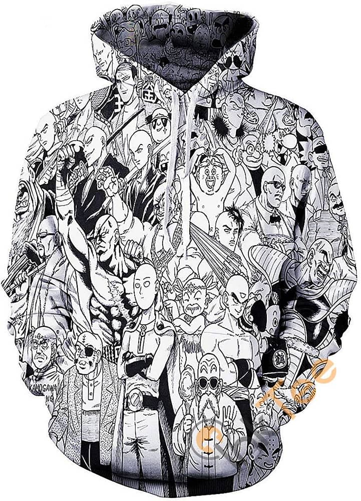 Manga Heros Chaos Print Pullover With Front Pocket Sku133 Hoodie 3D