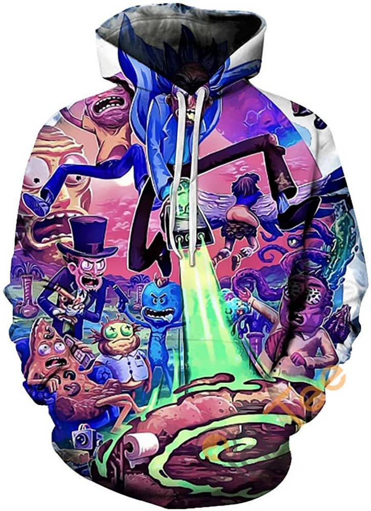 Funny Cartoon Cosplay Print Pullover With Front Pocket Sku145 Hoodie 3D