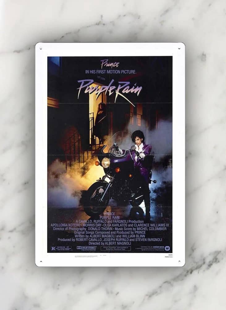 Purple Rain Movie Poster Custom Metal Sign