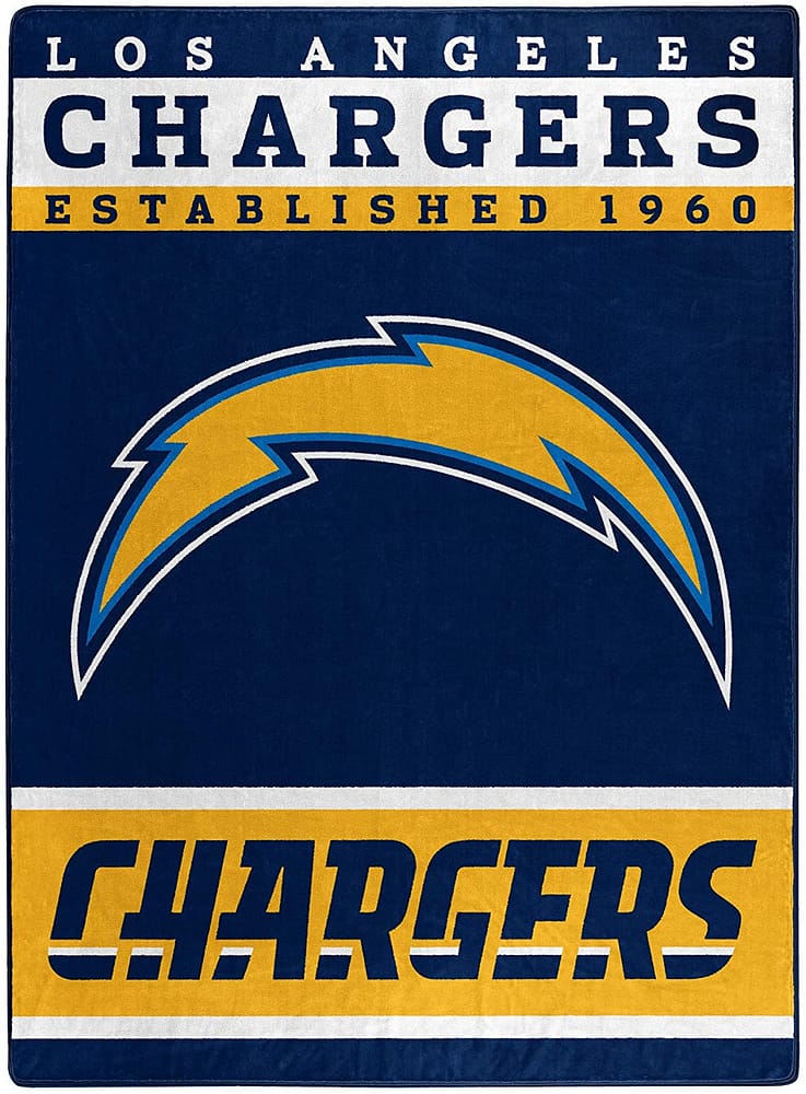 The Officially Licensed Nfl Throw Los Angeles Chargers Fleece Blanket