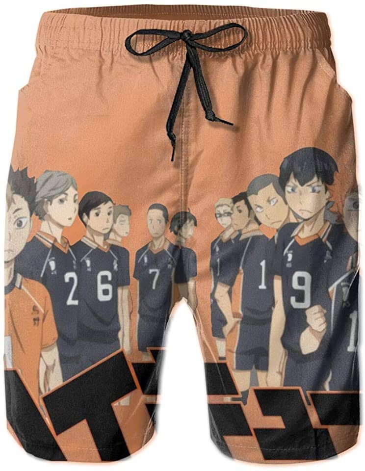 Haikyuu!! Swim Trunks Anime Printed Quick Dry Sku 145 Shorts