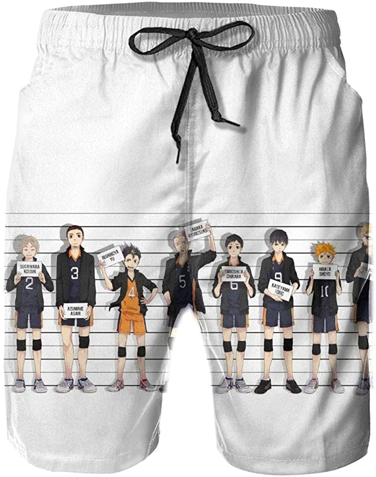 Haikyuu!! Swim Trunks Anime Printed Quick Dry Sku 27 Shorts