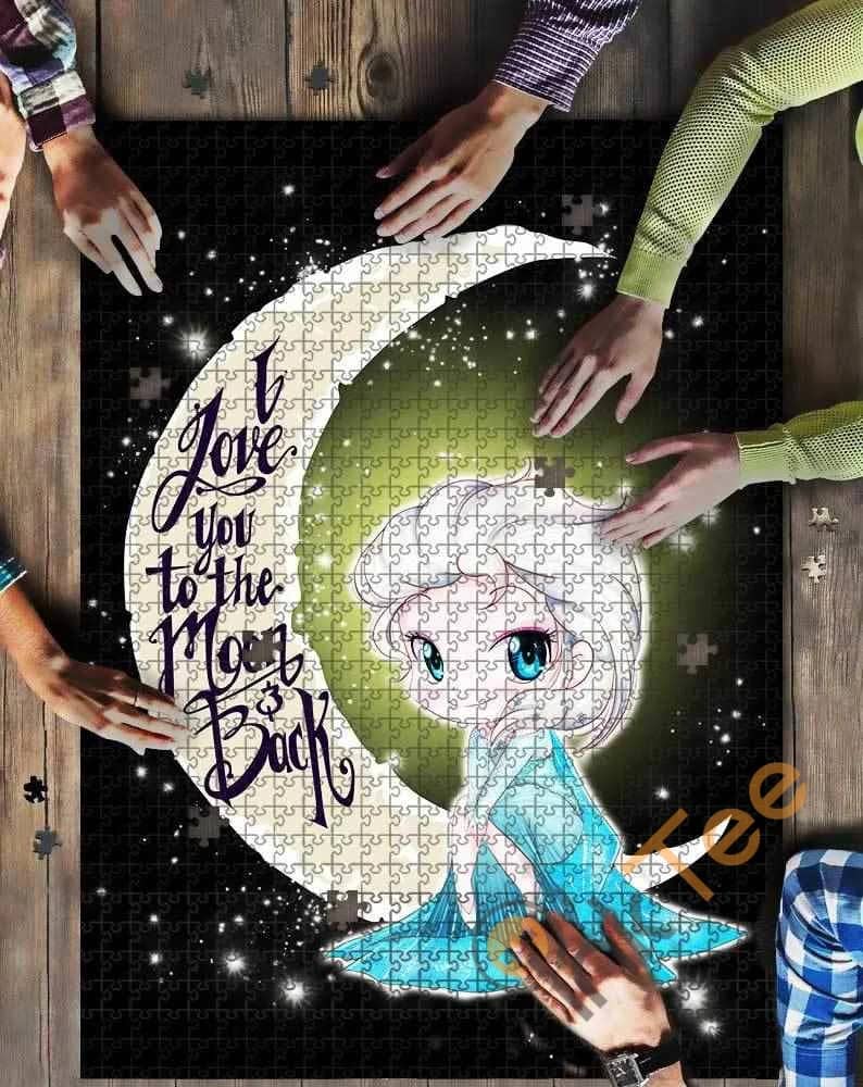 Elsa Frozen Love To The Moon Kid Toys Jigsaw Puzzle