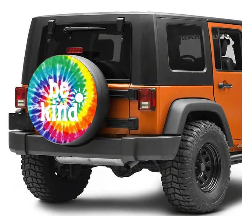 Inktee Store - Be Kind Hippie Art Tire Cover Image