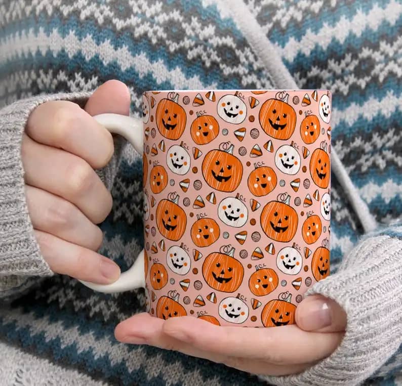 Cute Pumpkin Halloween Gift Idea Mug