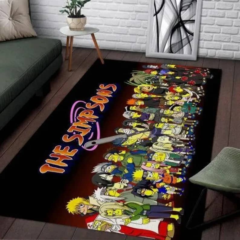 All Characters Naruto As The Simpsons Area Limited Edition Amazon Best Seller Sku 267854 Rug