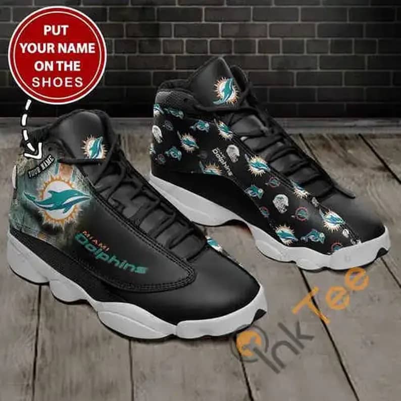 Miami Dolphins 13 Personalized Air Jordan Shoes