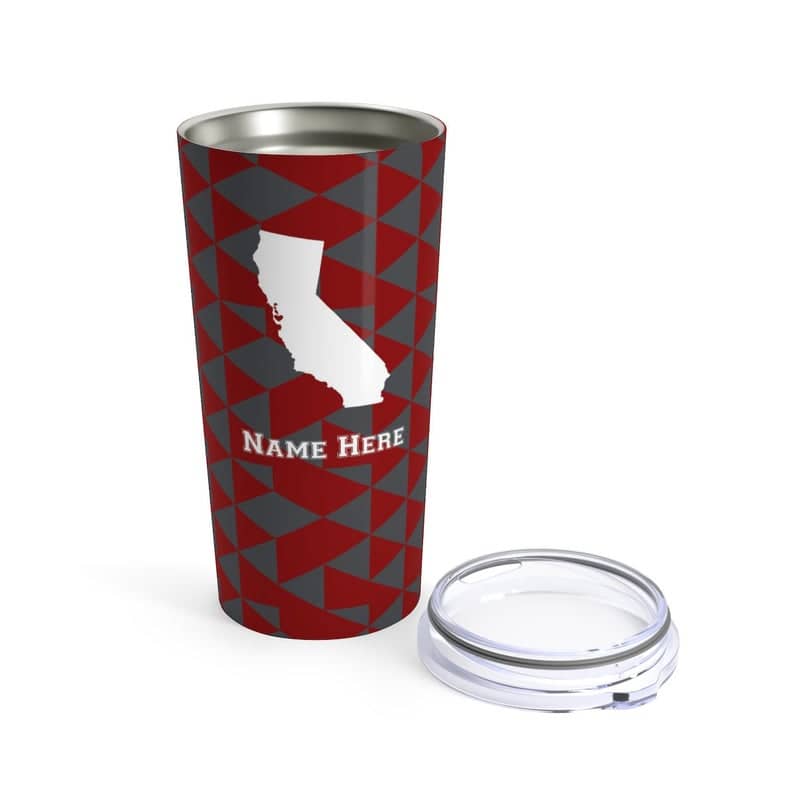 State Pride Series Palo Alto California - Personalized Custom Tumbler Travel Mug For Warm Cold Drinks - 20oz With Lid Dishwasher Safe Stainless Steel Tumbler