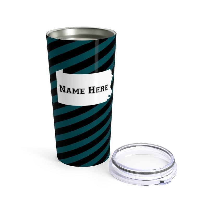 State Pride Series Philadelphia Eagles - Personalized Custom Tumbler Travel Coffee Mug For Warm Cold Drinks - 20Oz With Lid Dishwasher Safe Stainless Steel Tumbler