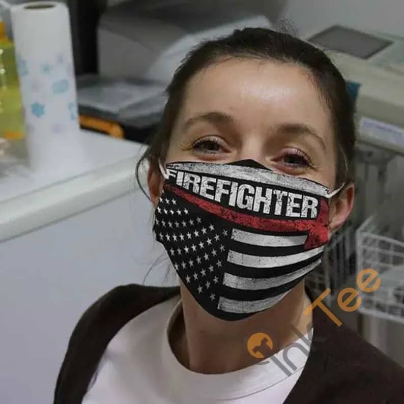 American Flag Firefighter Face Mask
