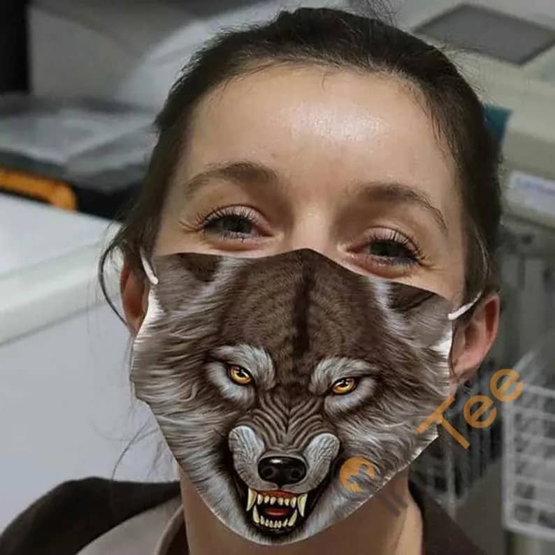 Angry Wolf Face Mask