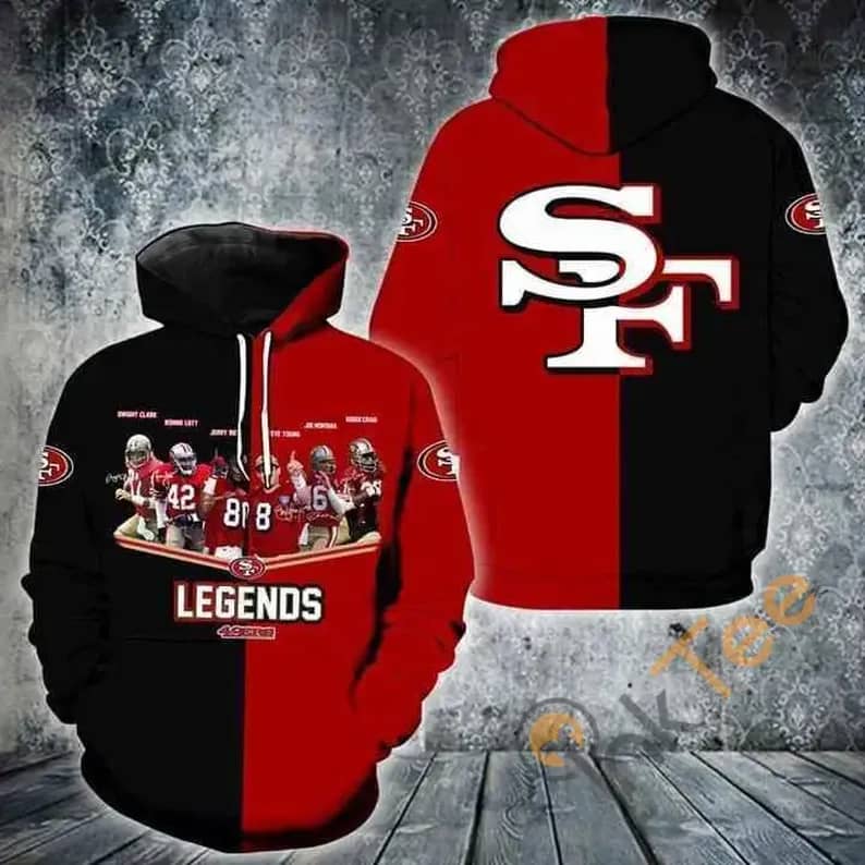 San Francisco 49ers Legends Players Signed Hoodie 3d