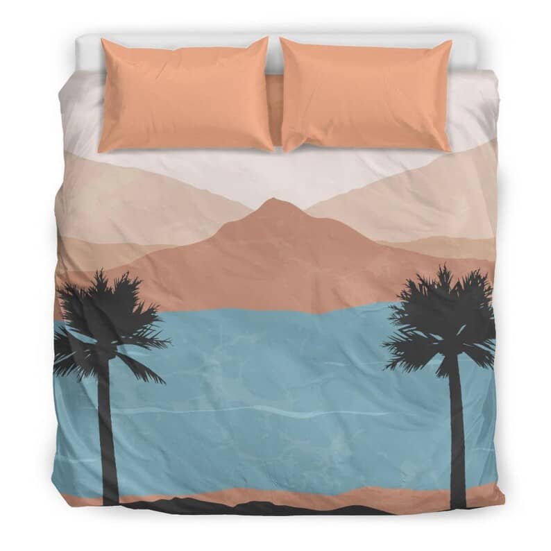 Inktee Store - Amazing Pretty Mountain And Lake Landscape With Pastel Colours Quilt Bedding Sets Image
