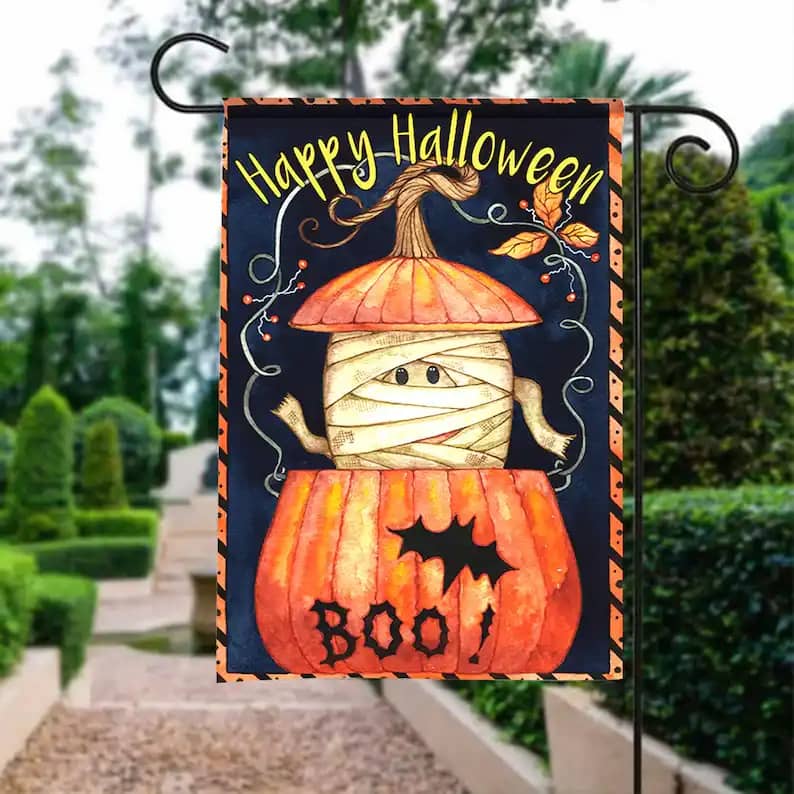 Funny Boo Halloween Flag Gift Decoration Garden Flag