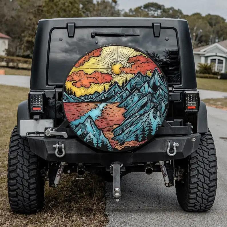 Mountain Is Calling Tire Cover