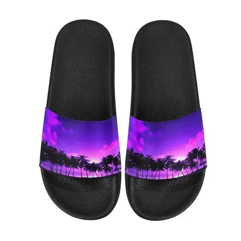 Retro Palms Slide Sandals