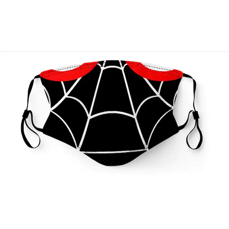 Spider Silk Black Mask For Halloween Face Mask