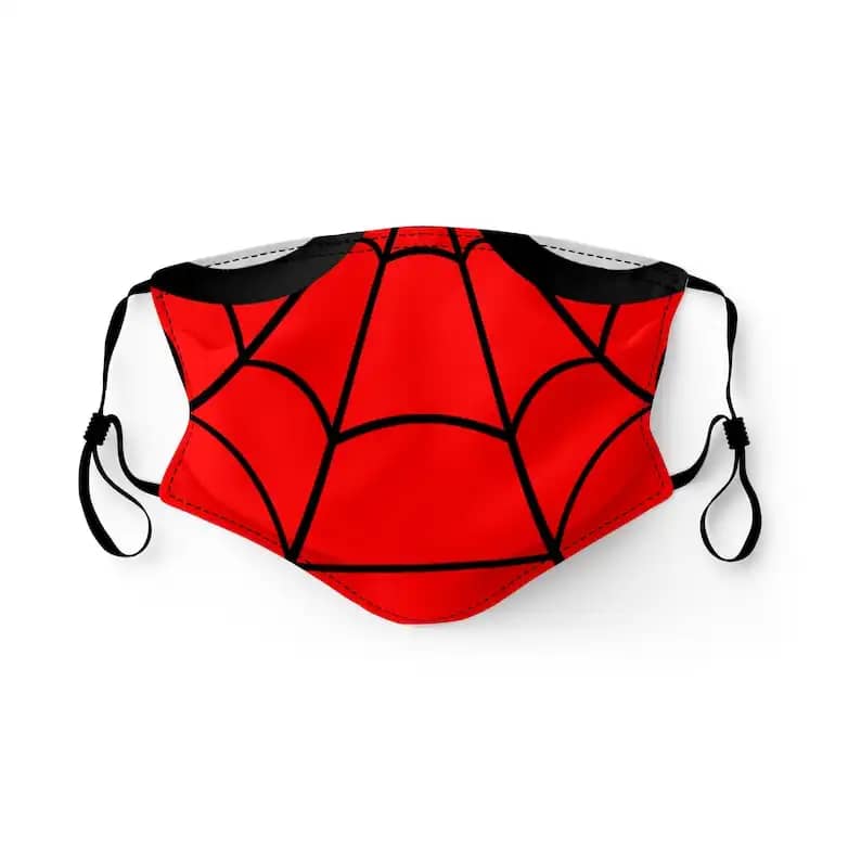Spider Silk Red Mask For Halloween Face Mask