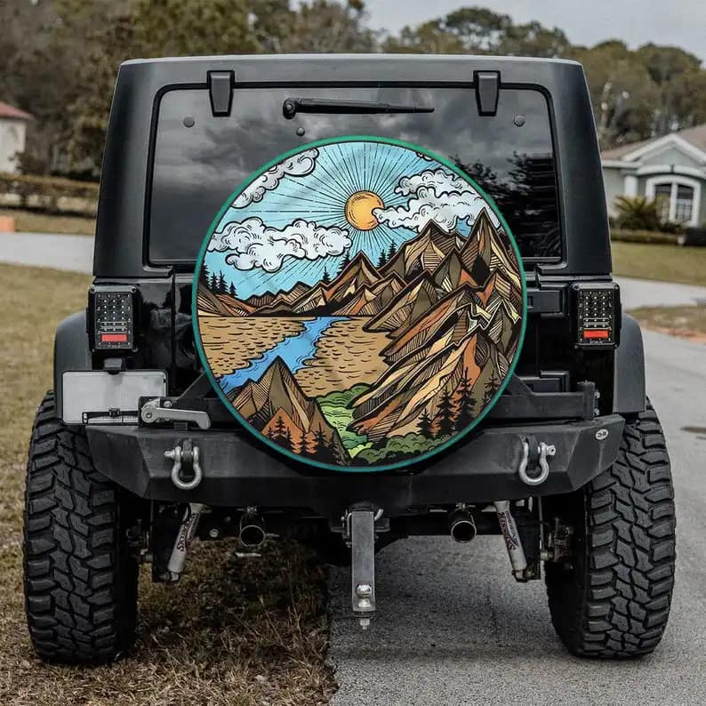 Vintage Mountain Tire Cover
