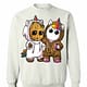 Inktee Store - Baby Groot And Unicorn Sweatshirt Image