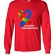 Inktee Store - Autism Awareness Day Long Sleeve T-Shirt Image