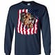 Inktee Store - 4Th July Independence Day Giraffe Merica Long Sleeve T-Shirt Image