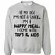 Inktee Store - At My Age I'M Not A Snack I'M A Happy Meal I Come With Toys Sweatshirt Image
