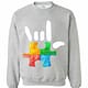 Inktee Store - Autism Hand Rock Sweatshirt Image