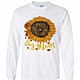 Inktee Store - Dog Paw Sunflower Dog Mom Long Sleeve T-Shirt Image