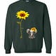 Inktee Store - You Are My Sunshine Hippie Sunflower Elephant Sweatshirt Image